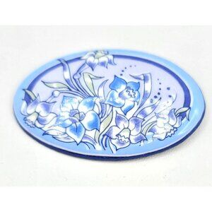 Michaela Frey Porcelain Painted Lily Brooch Pin